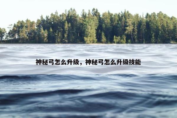 神秘弓怎么升级，神秘弓怎么升级技能
