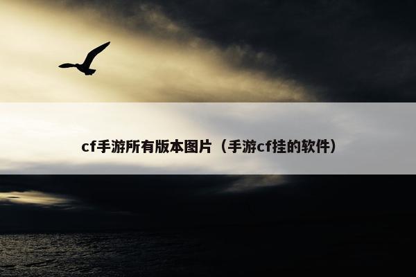 cf手游所有版本图片（手游cf挂的软件）