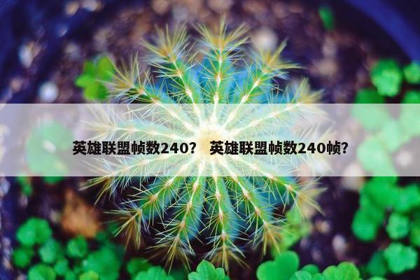 英雄联盟帧数240？ 英雄联盟帧数240帧？
