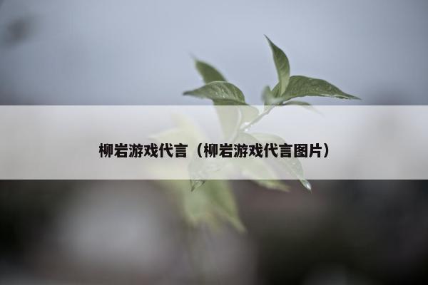 柳岩游戏代言（柳岩游戏代言图片）