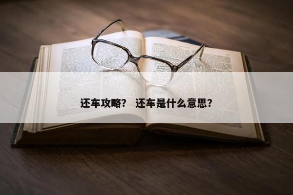 还车攻略？ 还车是什么意思？