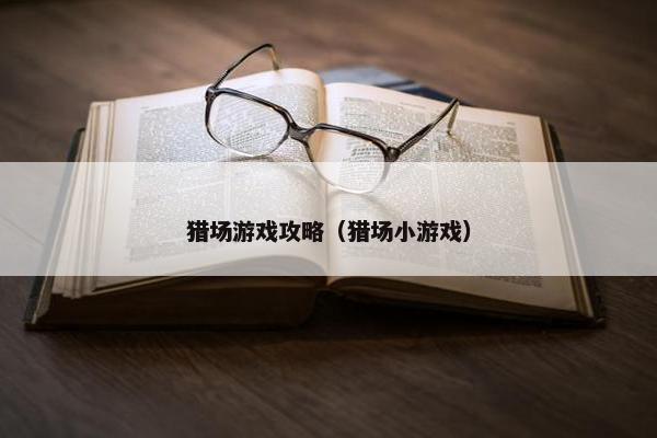 猎场游戏攻略（猎场小游戏）
