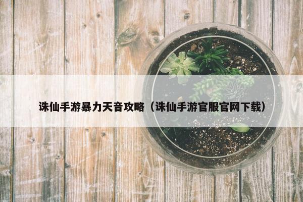 诛仙手游暴力天音攻略（诛仙手游官服官网下载）