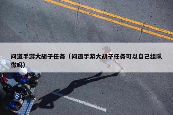 问道手游大胡子任务（问道手游大胡子任务可以自己组队做吗）