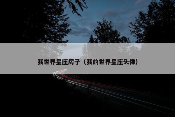 我世界星座房子（我的世界星座头像）