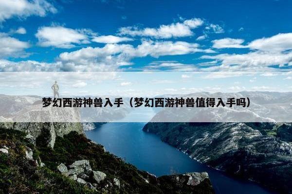 梦幻西游神兽入手（梦幻西游神兽值得入手吗）