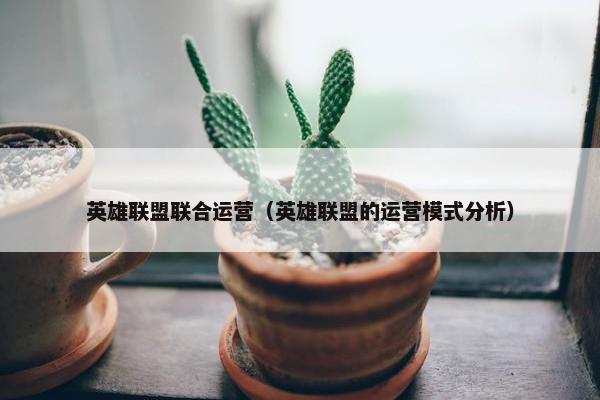 英雄联盟联合运营（英雄联盟的运营模式分析）