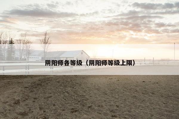 阴阳师各等级（阴阳师等级上限）