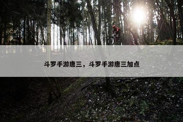 斗罗手游唐三，斗罗手游唐三加点