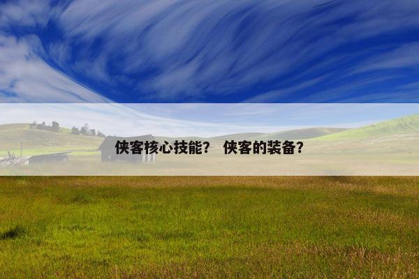 侠客核心技能？ 侠客的装备？