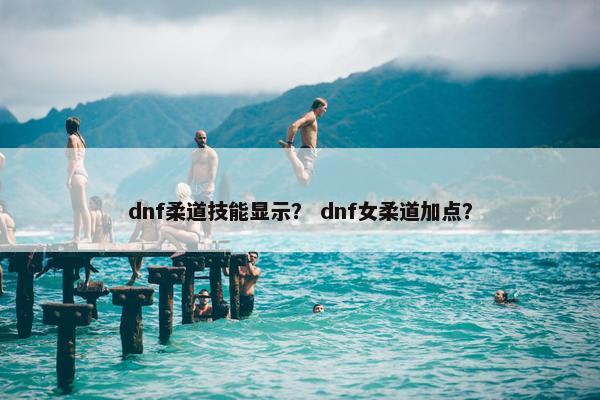 dnf柔道技能显示？ dnf女柔道加点？