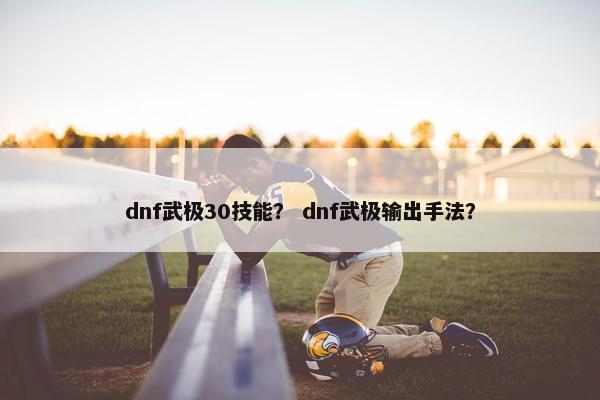 dnf武极30技能？ dnf武极输出手法？