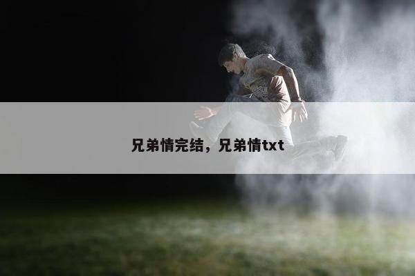 兄弟情完结，兄弟情txt