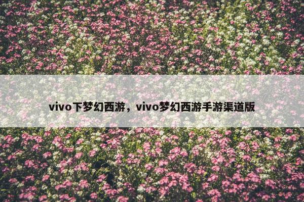 vivo下梦幻西游，vivo梦幻西游手游渠道版
