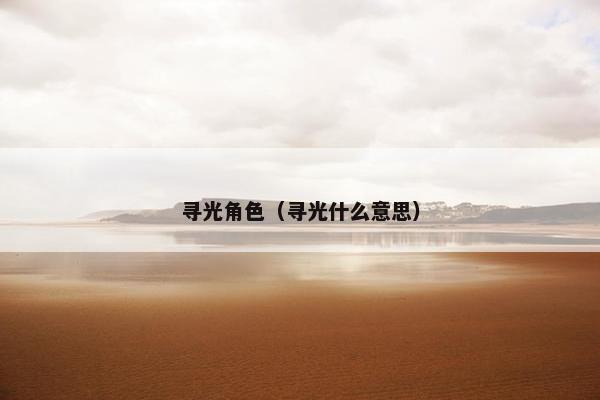 寻光角色（寻光什么意思）
