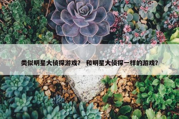 类似明星大侦探游戏？ 和明星大侦探一样的游戏？