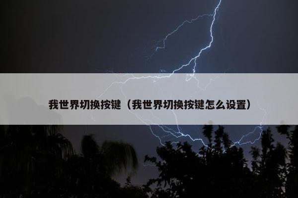 我世界切换按键（我世界切换按键怎么设置）