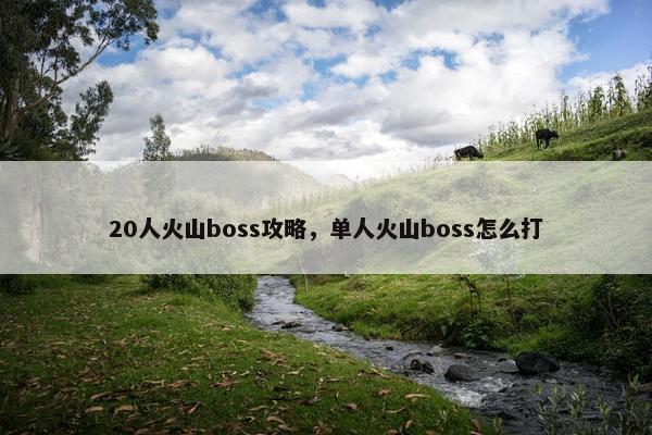 20人火山boss攻略，单人火山boss怎么打