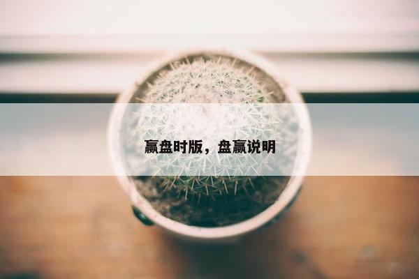赢盘时版，盘赢说明