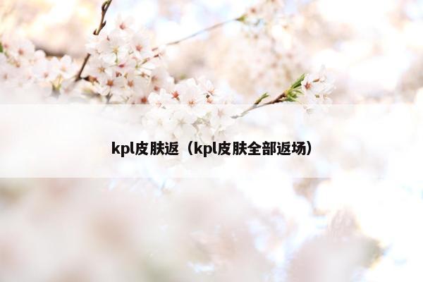 kpl皮肤返（kpl皮肤全部返场）
