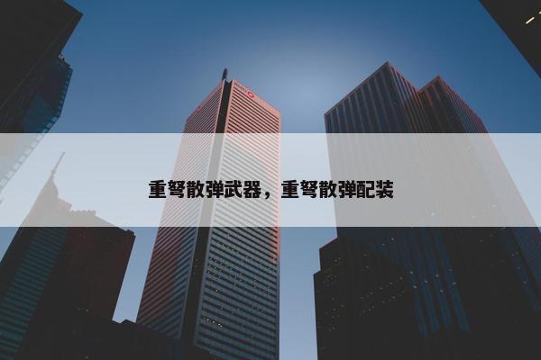 重弩散弹武器，重弩散弹配装