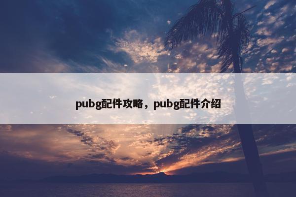 pubg配件攻略，pubg配件介绍