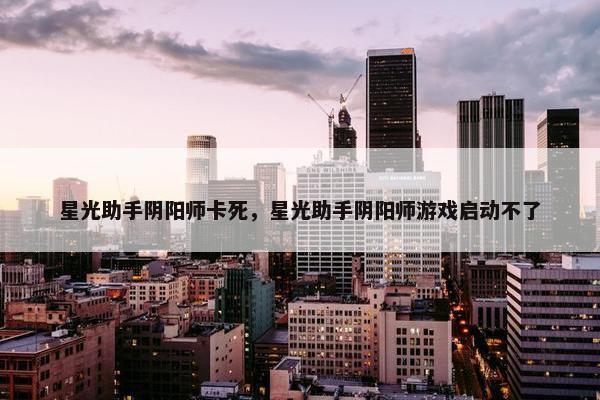 星光助手阴阳师卡死，星光助手阴阳师游戏启动不了