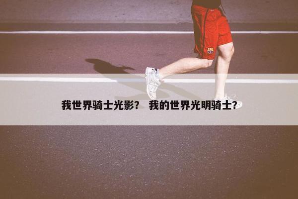 我世界骑士光影？ 我的世界光明骑士？