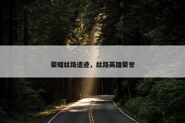 荣耀丝路遗迹，丝路英雄荣誉