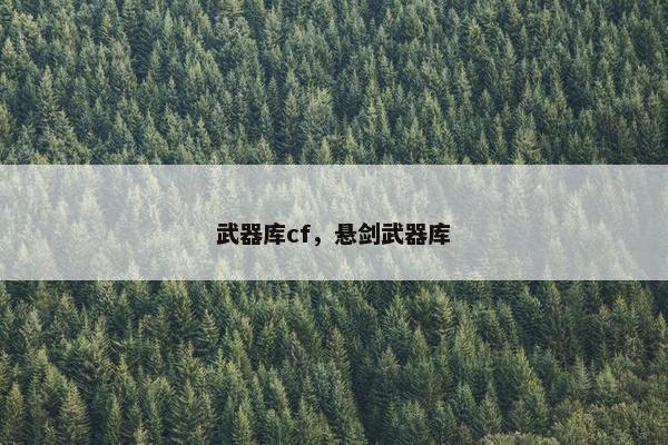 武器库cf，悬剑武器库