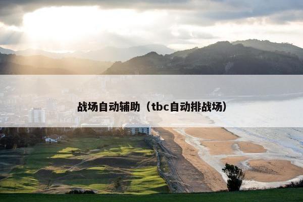 战场自动辅助（tbc自动排战场）