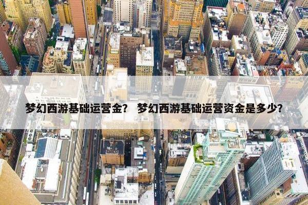 梦幻西游基础运营金？ 梦幻西游基础运营资金是多少？