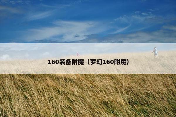 160装备附魔（梦幻160附魔）