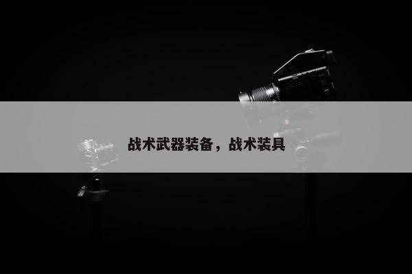 战术武器装备，战术装具