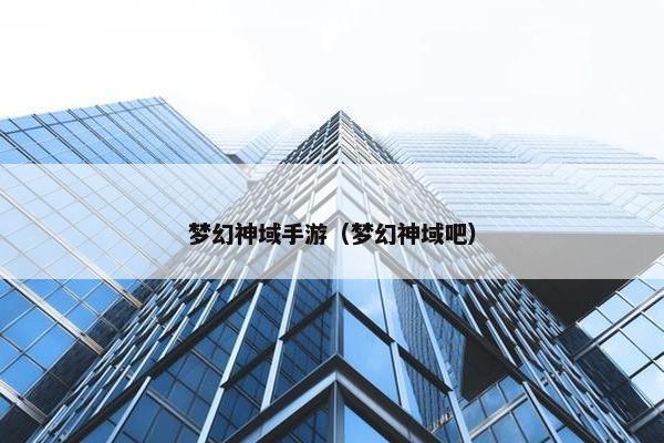 梦幻神域手游（梦幻神域吧）