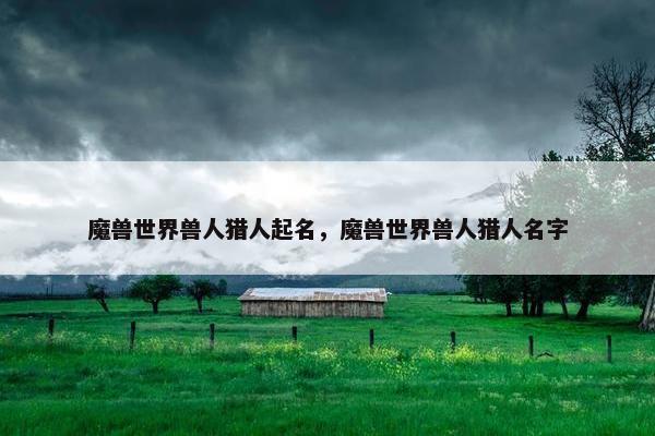 魔兽世界兽人猎人起名，魔兽世界兽人猎人名字