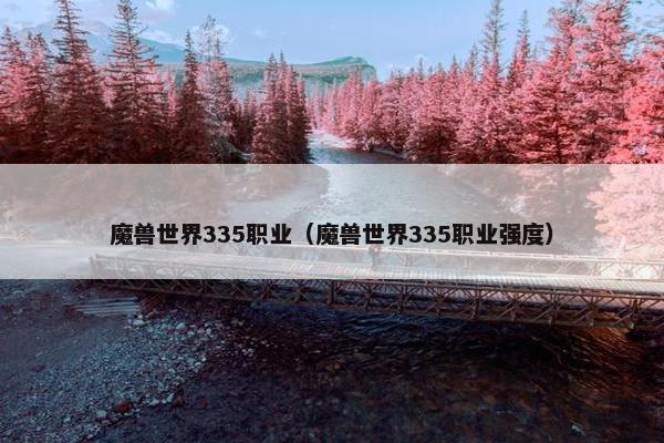魔兽世界335职业（魔兽世界335职业强度）
