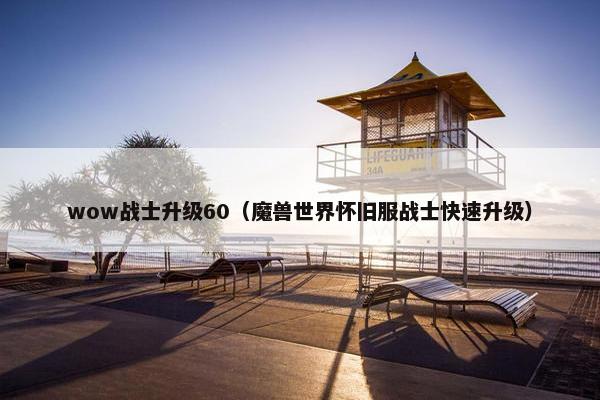 wow战士升级60（魔兽世界怀旧服战士快速升级）