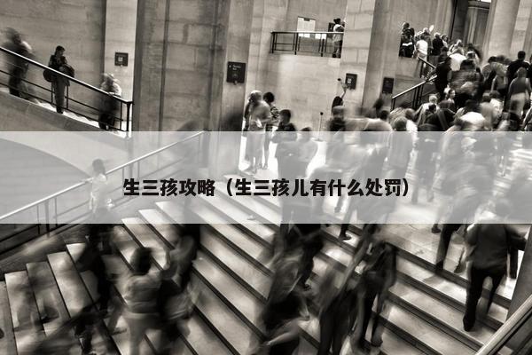 生三孩攻略（生三孩儿有什么处罚）