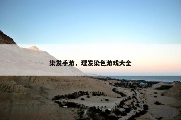 染发手游，理发染色游戏大全