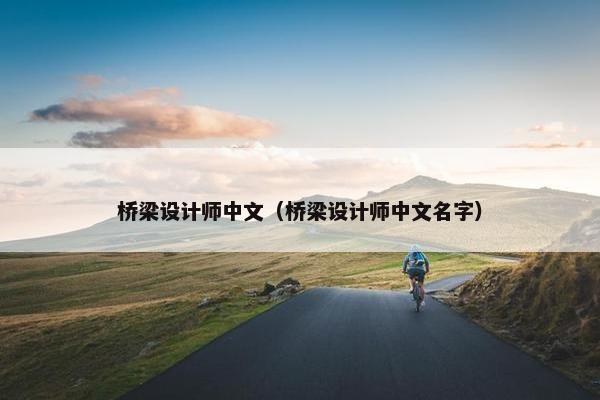 桥梁设计师中文（桥梁设计师中文名字）