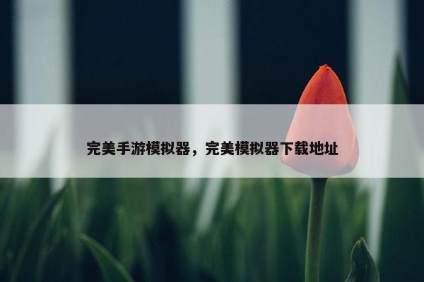 完美手游模拟器，完美模拟器下载地址