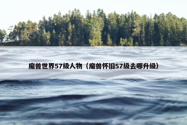 魔兽世界57级人物（魔兽怀旧57级去哪升级）