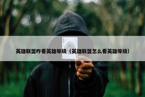 英雄联盟咋看英雄等级（英雄联盟怎么看英雄等级）