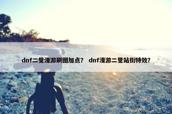 dnf二觉漫游刷图加点？ dnf漫游二觉站街特效？