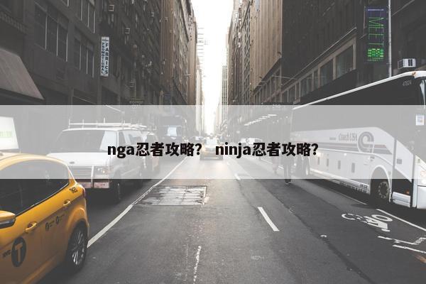 nga忍者攻略？ ninja忍者攻略？