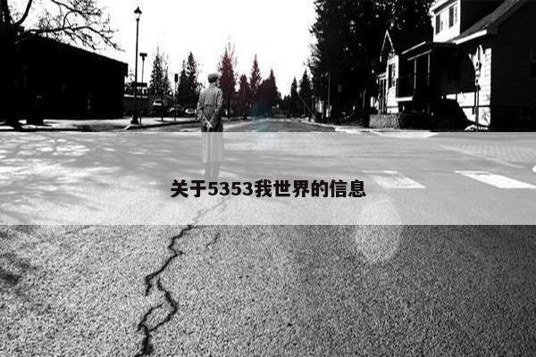 关于5353我世界的信息