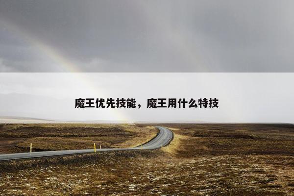 魔王优先技能，魔王用什么特技