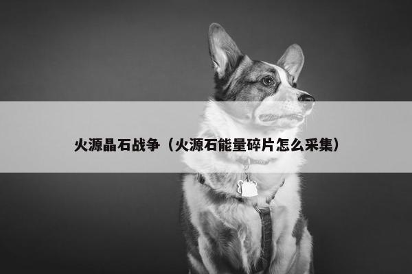 火源晶石战争（火源石能量碎片怎么采集）