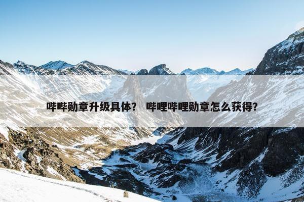 哔哔勋章升级具体？ 哔哩哔哩勋章怎么获得？